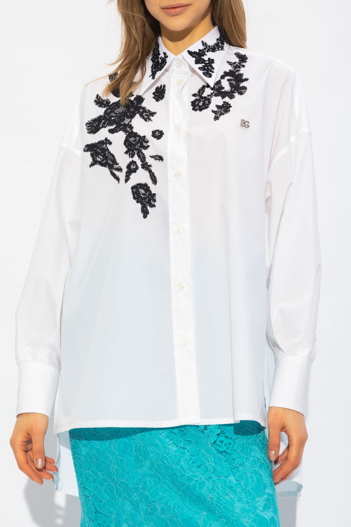 Dolce & Gabbana Shirt with lace detail | Women's Clothing | dolce 